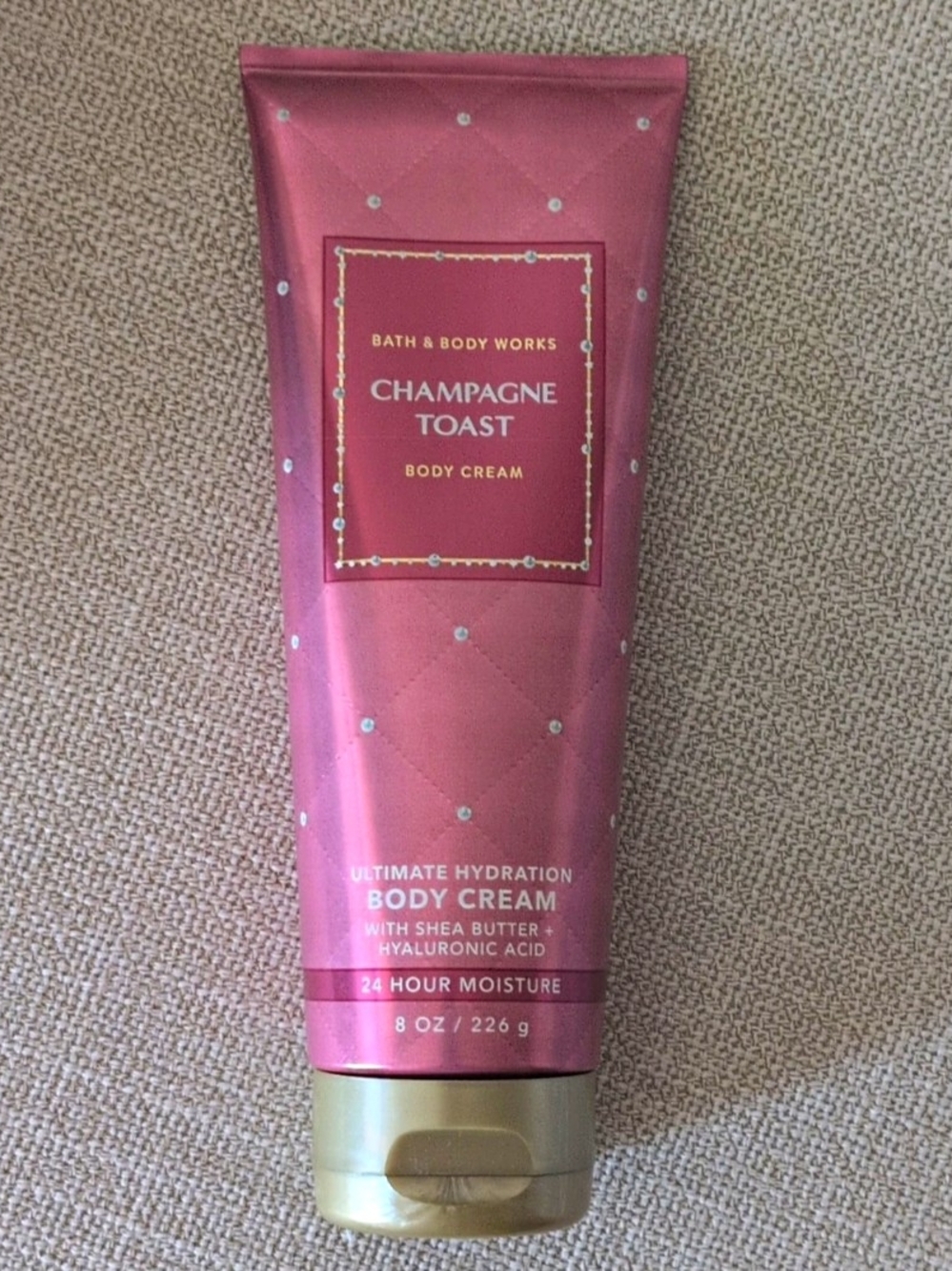 Bath & Body Works Champagne Toast Body Cream — Rose Pink with Gold Cap